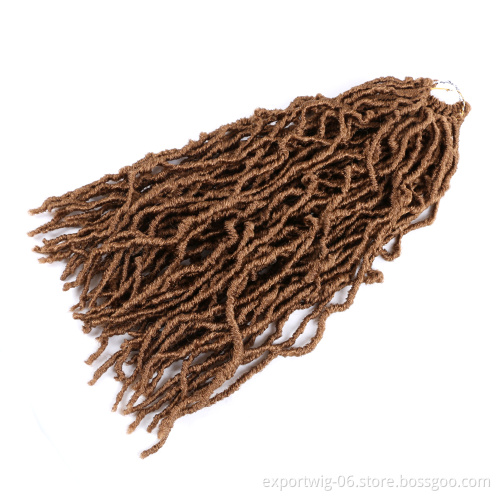 Nu Locs Crochet Hair Extensions African NU Locs Braiding Hair Solid And Ombre Color Synthetic Fiber Long 18 Inch